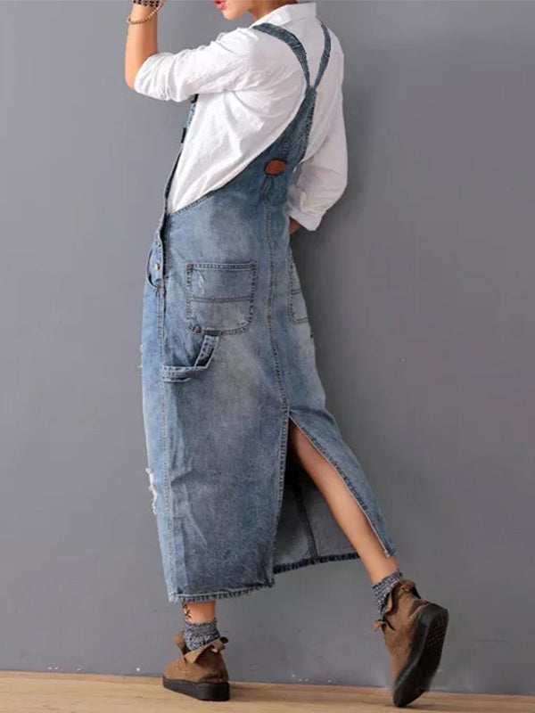 Harper l Denim Overall Dress  Subtitle