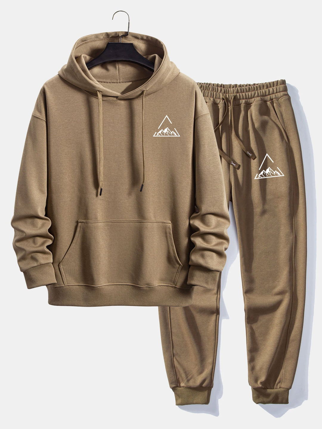 Triangle Mountain Print Relax Fit Hoodie & Joggingbroek