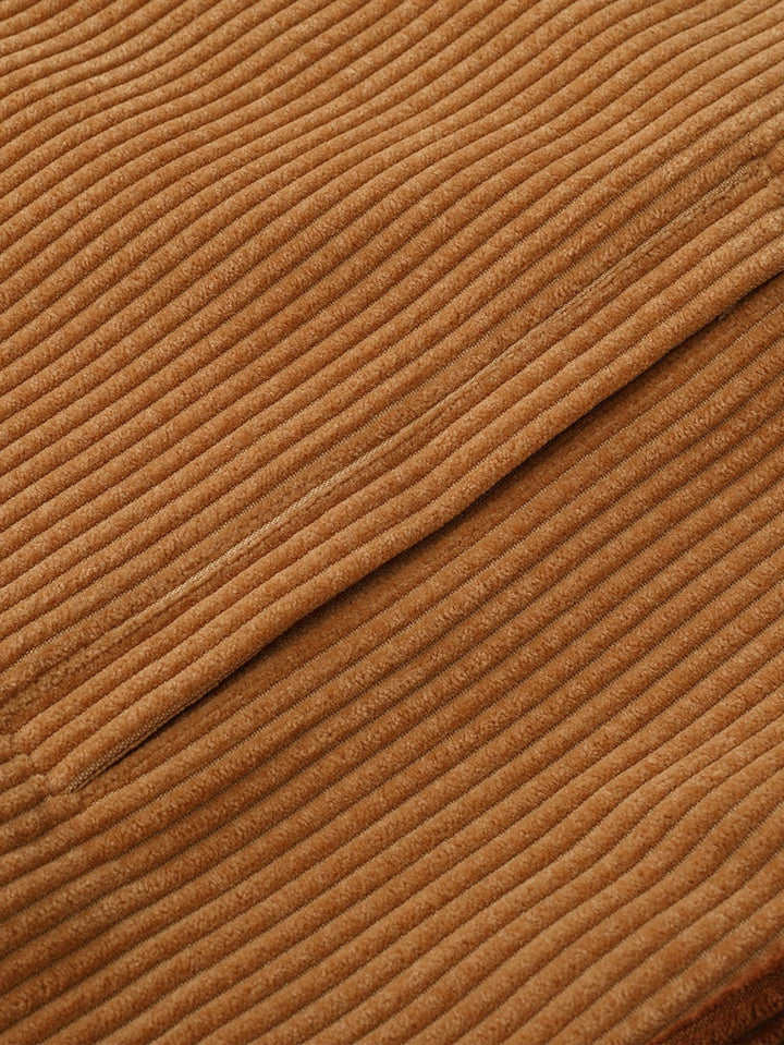 Kleur Blok Corduroy Jas