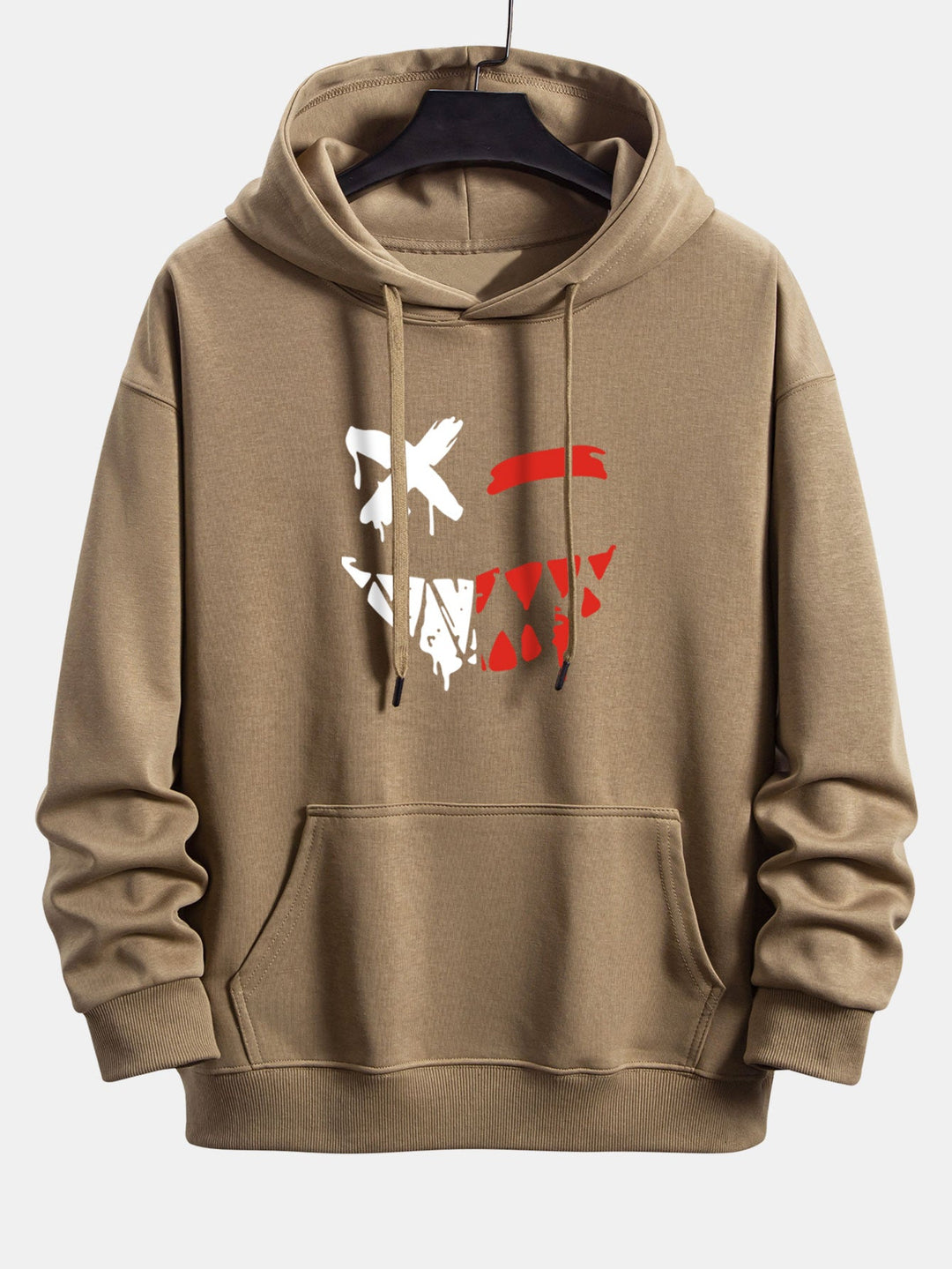 Oplosbare Evil Smiley Face Print Relax Fit Hoodie & Joggingbroek