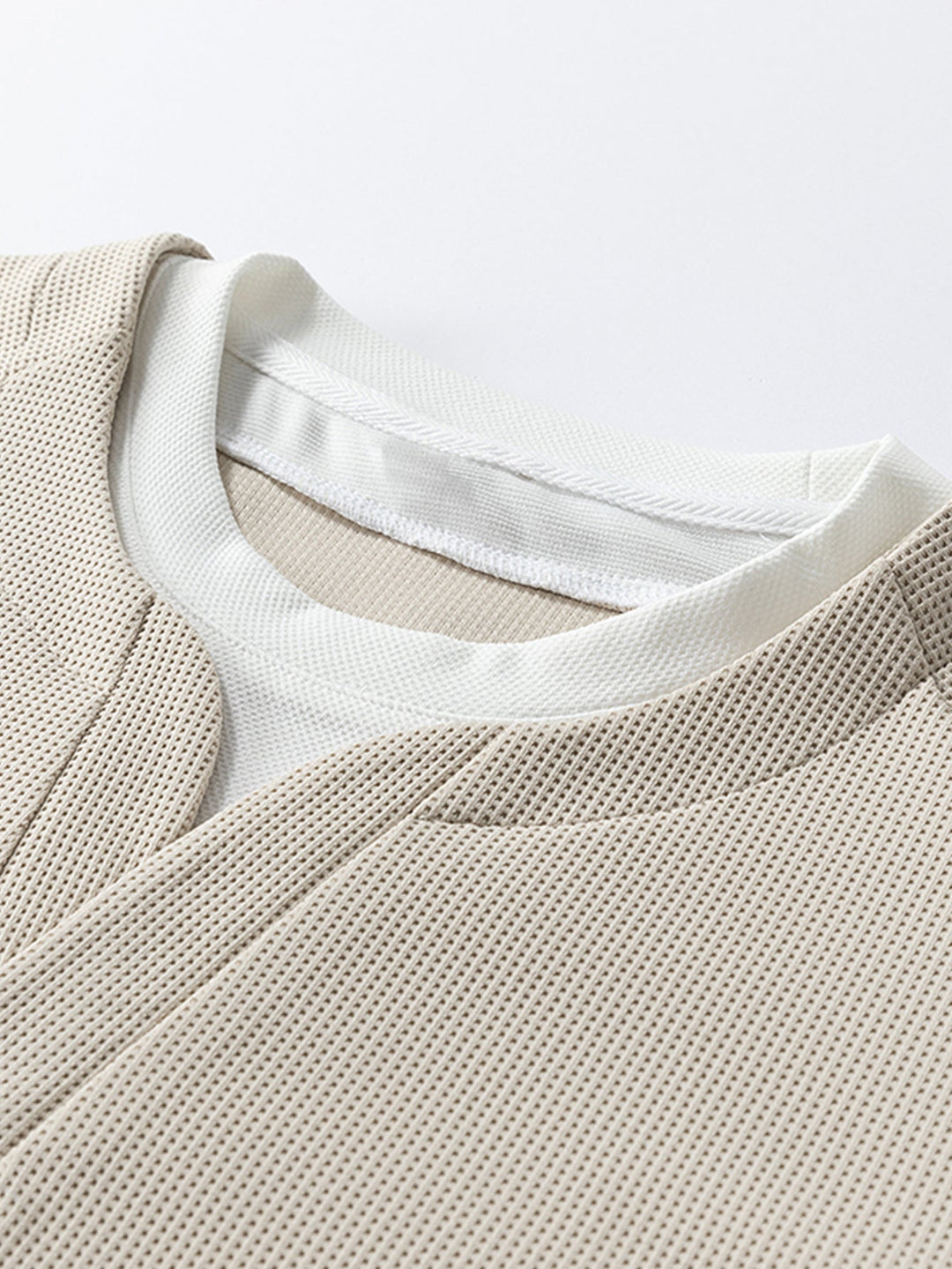 Raglanmouw 2-in-1 Wafel T-shirt