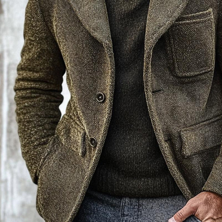 Heren Vintage Blend Single Breasted Jas