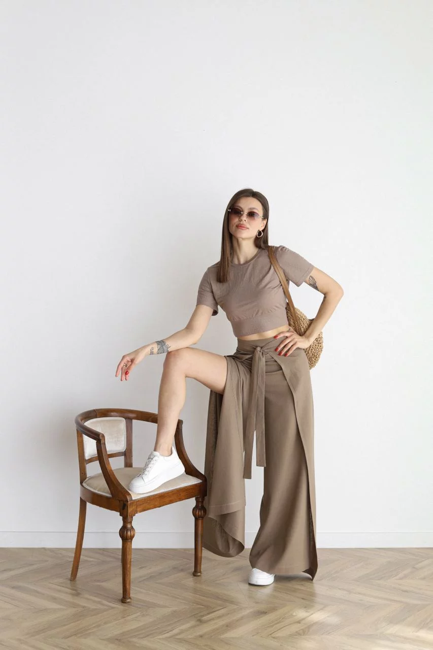 ARIANE – WOMEN’S WIDE-LEG LINEN PANTS