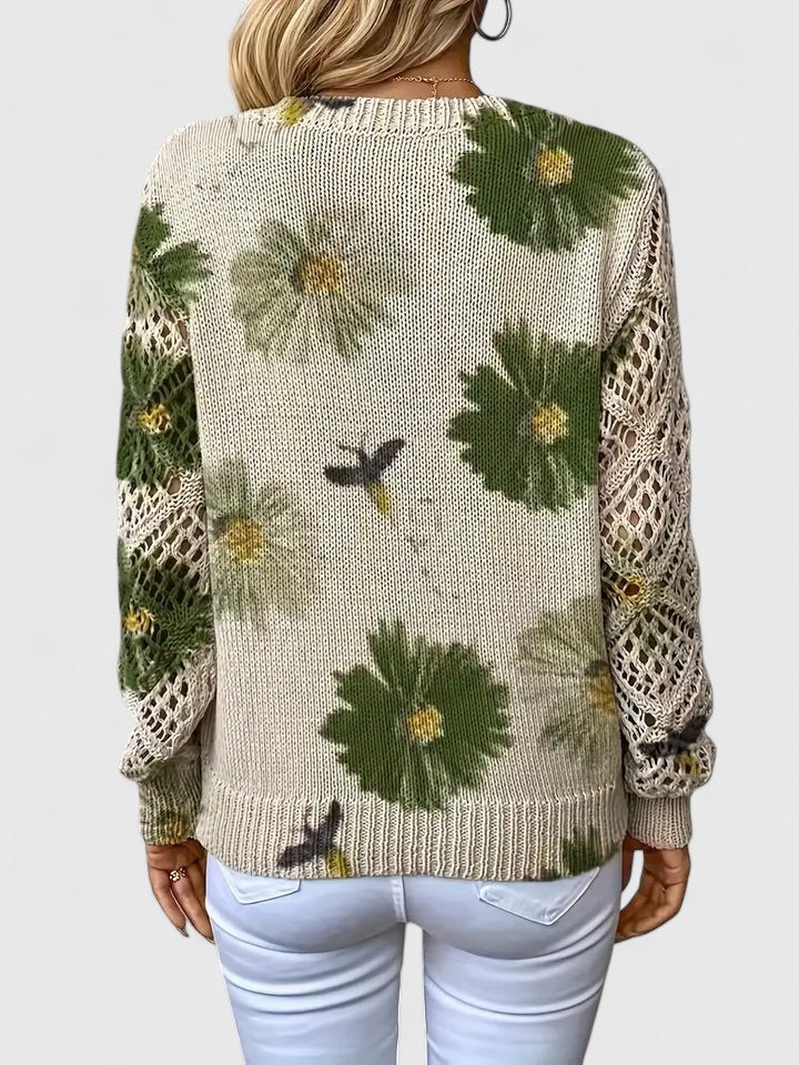 Maelynn™ – Floral Sweater for Timeless Elegance