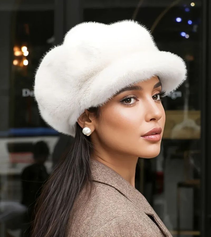 Tallina - Faux Fur Beret Hat
