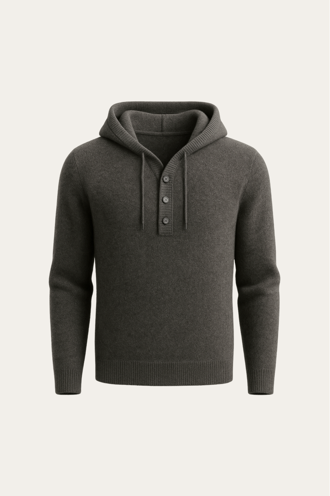 Taviano Hooded Knit Dark Grey