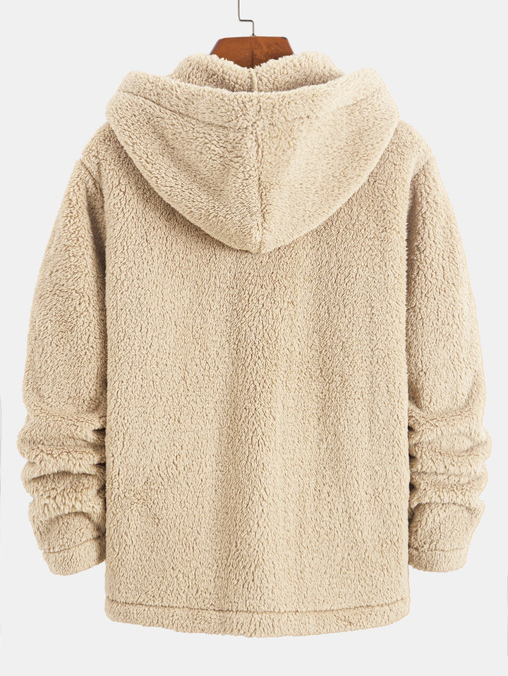 Teddy Fleece Button-Up Jacket