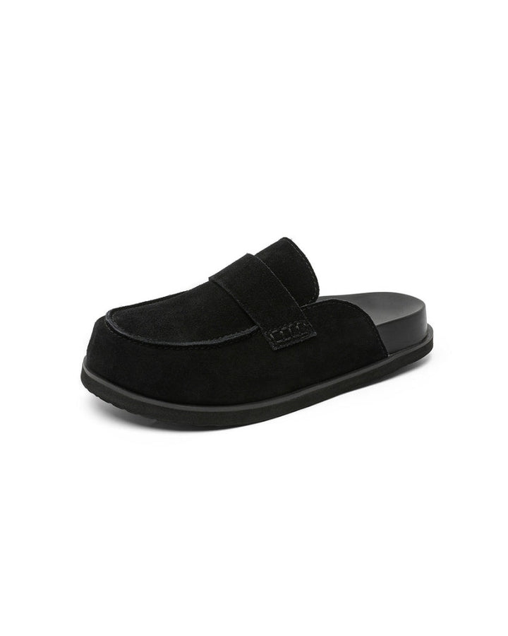 Suede Mule Loafers