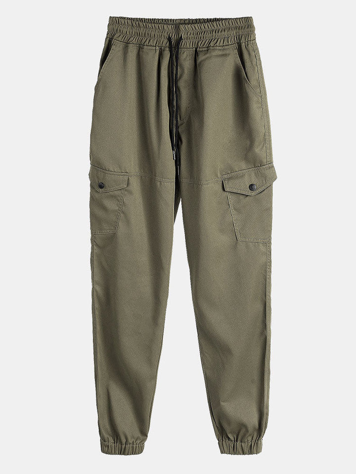 Lange Lijn Textured Hoodie Sweater & Chino Cargo Jogger Broek