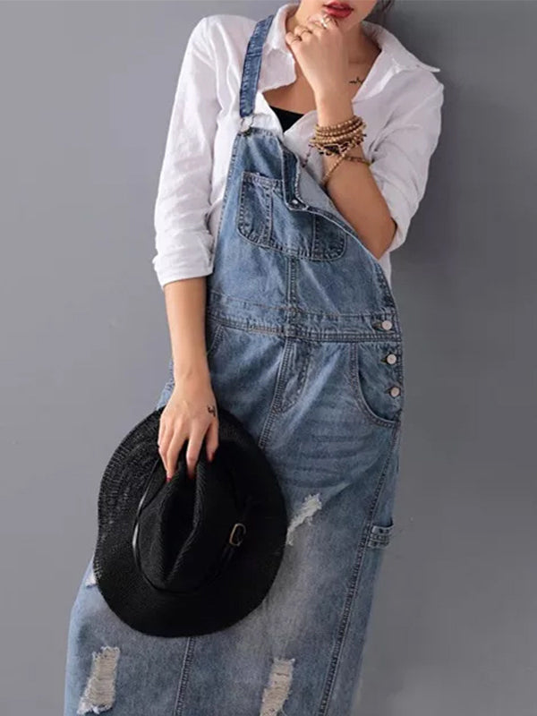 Harper l Denim Overall Dress  Subtitle