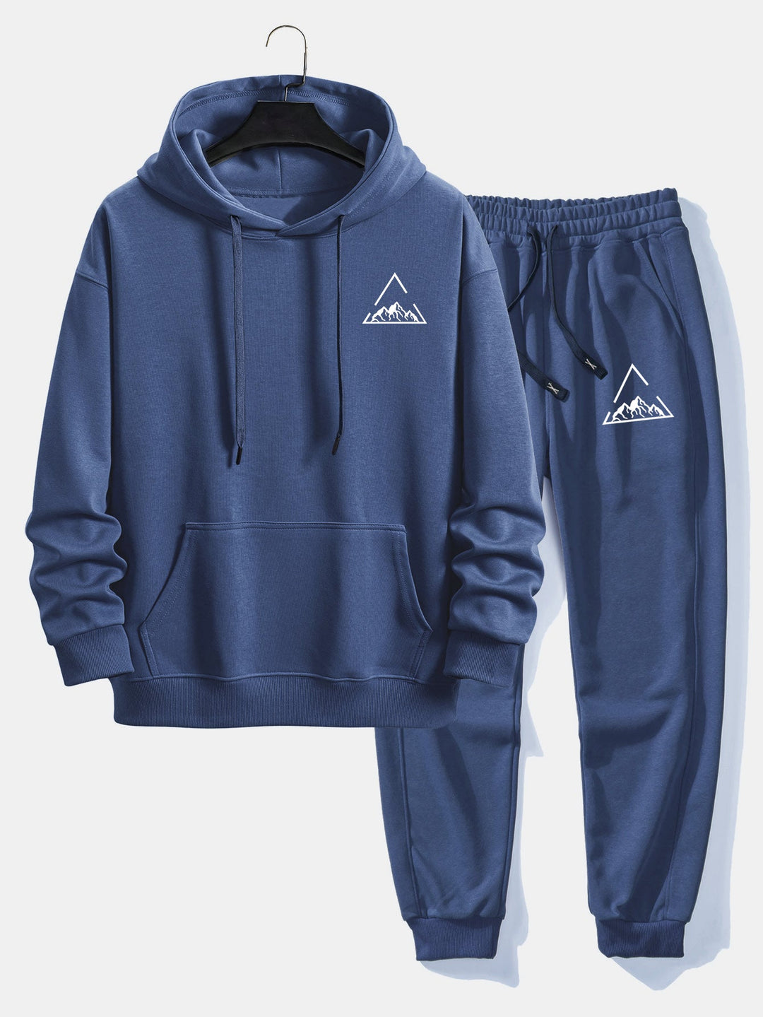 Triangle Mountain Print Relax Fit Hoodie & Joggingbroek