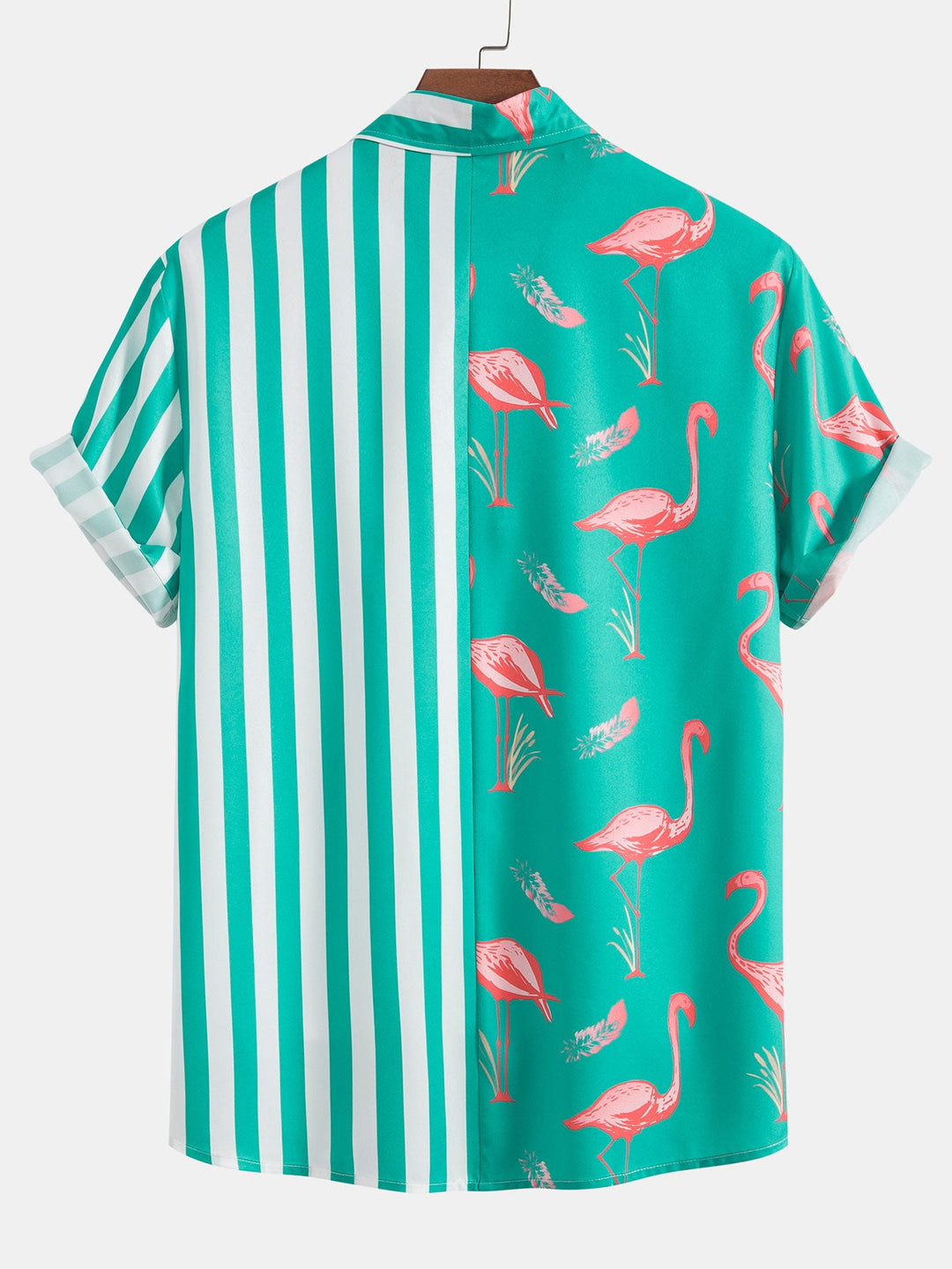 Flamingo Stripe Paneel Shirt & Zwemshorts