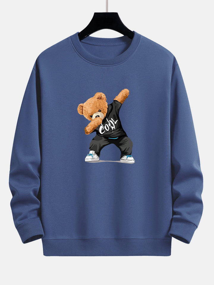 Cool Bear Print Relax Fit Crew Neck Sweatshirt & Joggingbroek