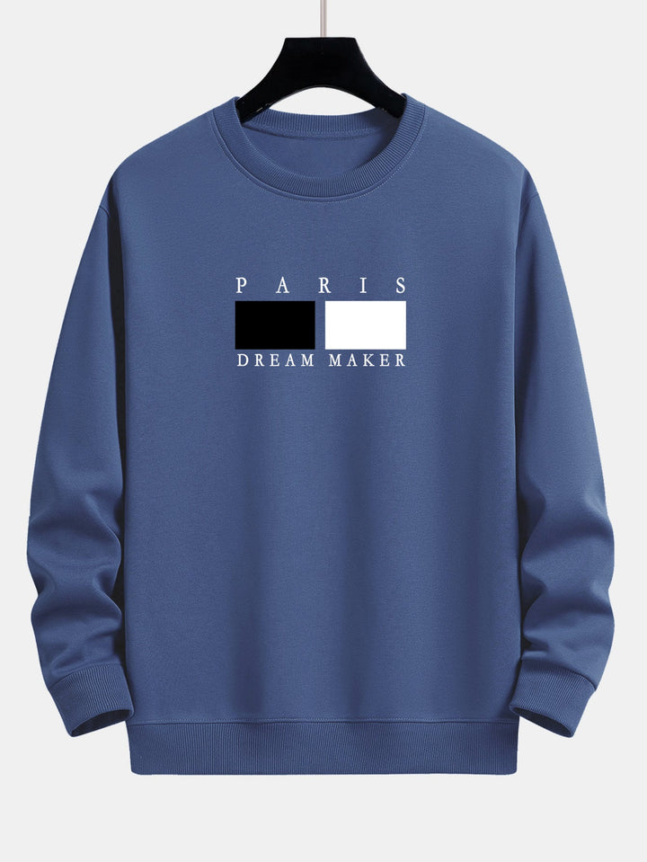 Paris Dream Maker Print Relax Fit Crew Neck Sweatshirt & Joggingbroek