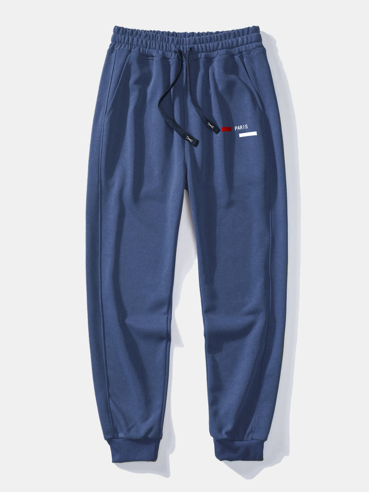 Paris Stripe Print Relax Fit Crew Neck Sweatshirt & Joggingbroek