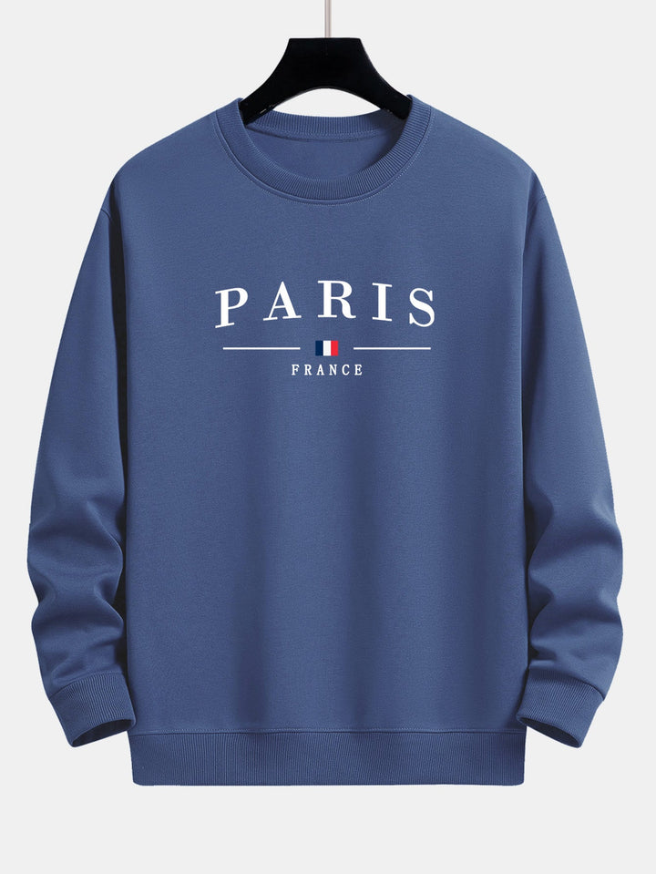 Paris Print Relax Fit Crew Neck Sweatshirt & Joggingbroek
