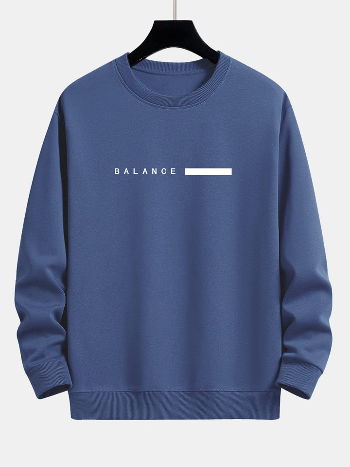 Balance Stripe Print Relax Fit Crew Neck Sweatshirt & Joggingbroek