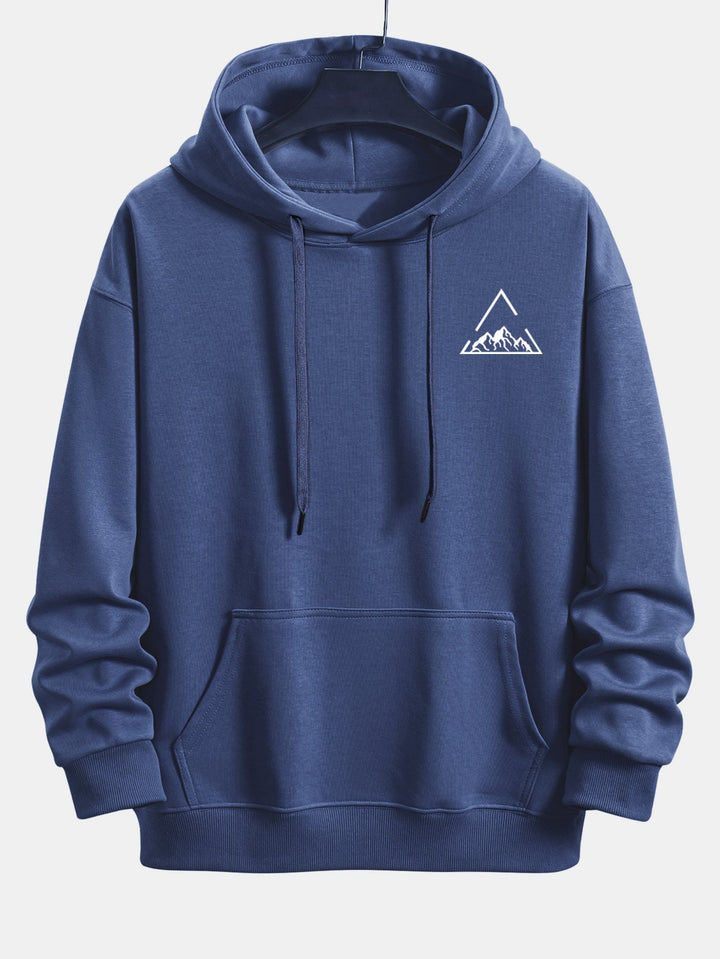 Triangle Mountain Print Relax Fit Hoodie & Joggingbroek