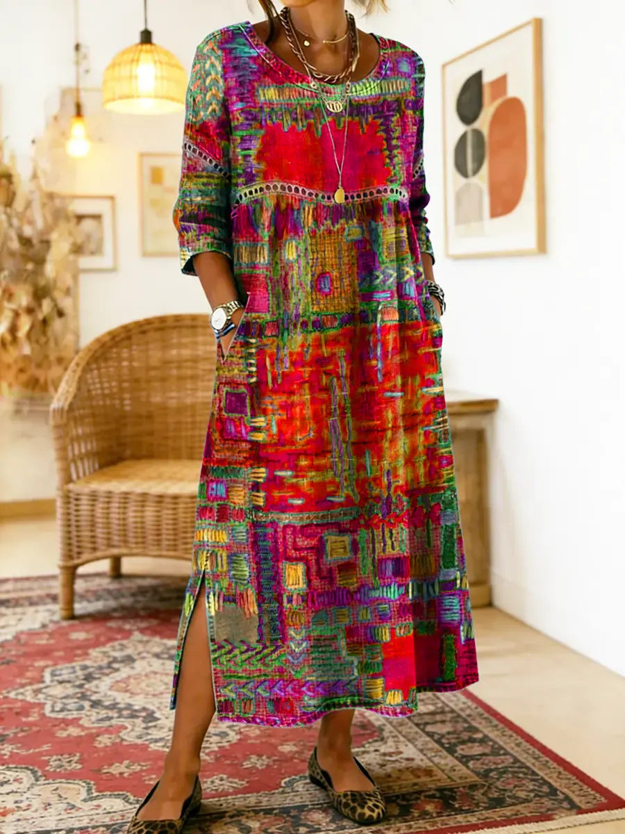 Zafira | Print Boho Maxi Dress