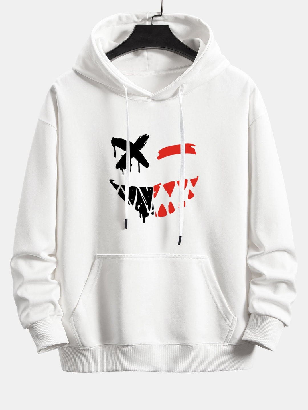 Oplosbare Evil Smiley Face Print Relax Fit Hoodie & Joggingbroek