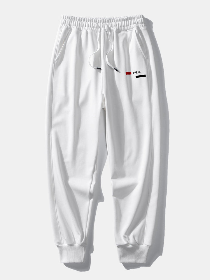 Paris Stripe Print Relax Fit Crew Neck Sweatshirt & Joggingbroek