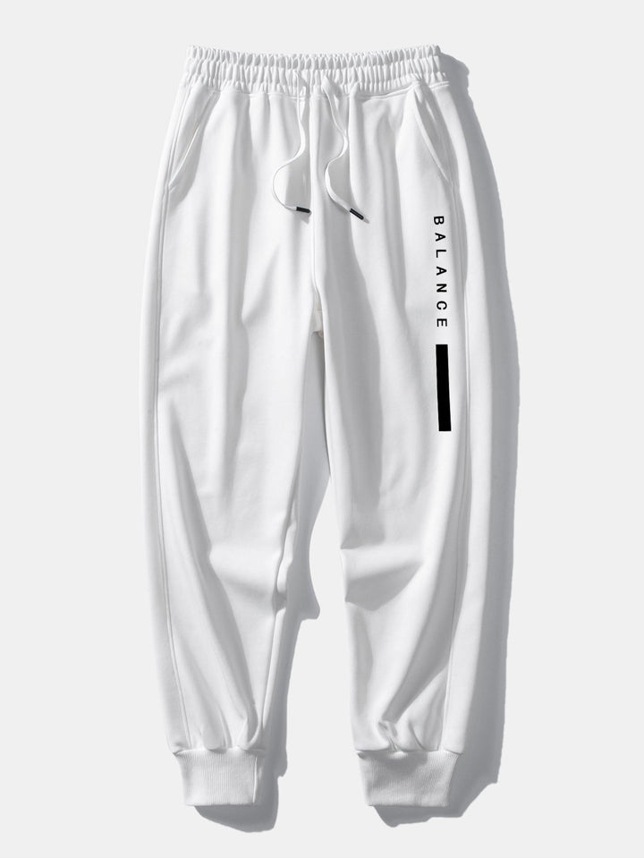 Balance Stripe Print Relax Fit Crew Neck Sweatshirt & Joggingbroek