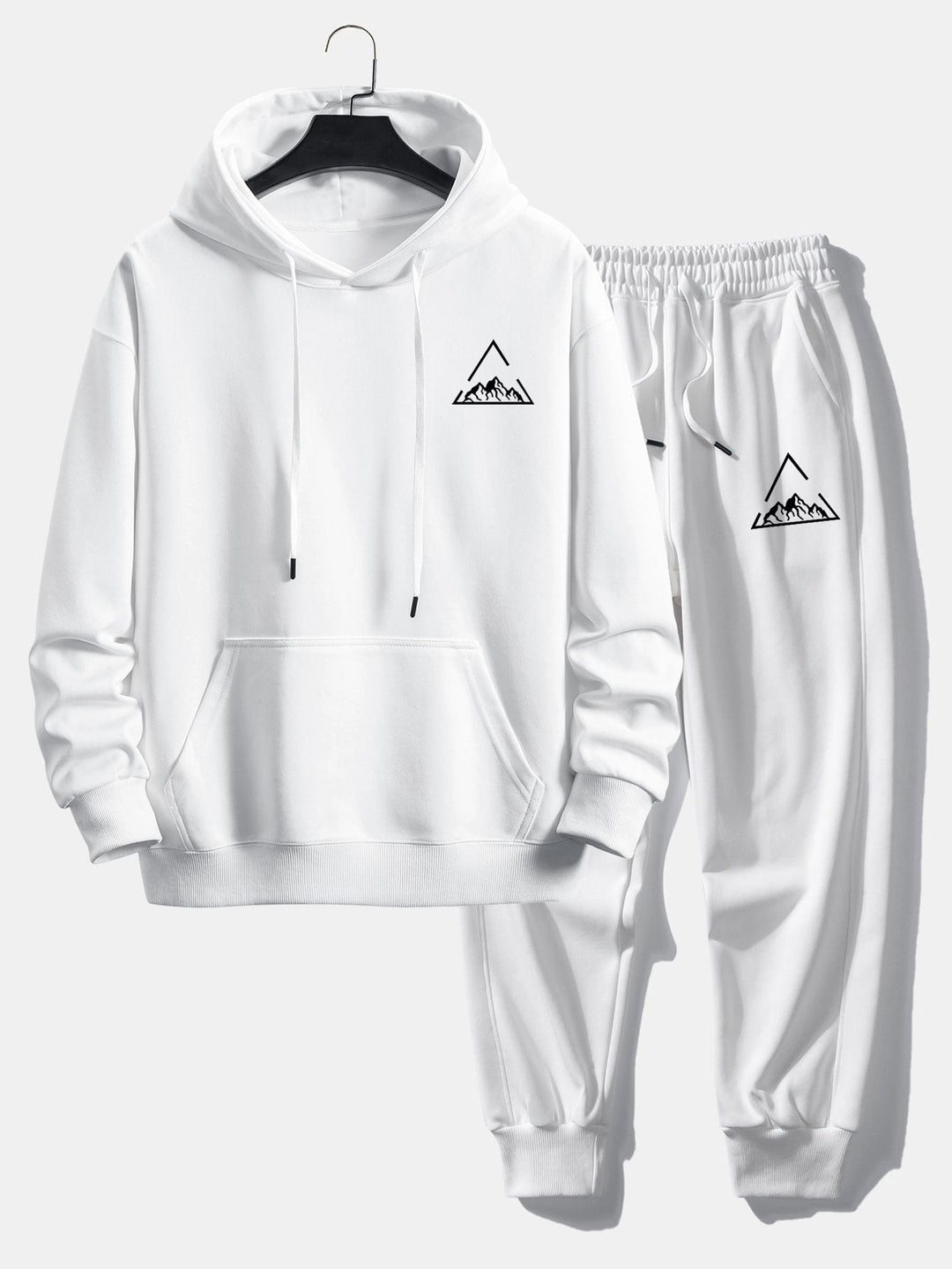 Triangle Mountain Print Relax Fit Hoodie & Joggingbroek