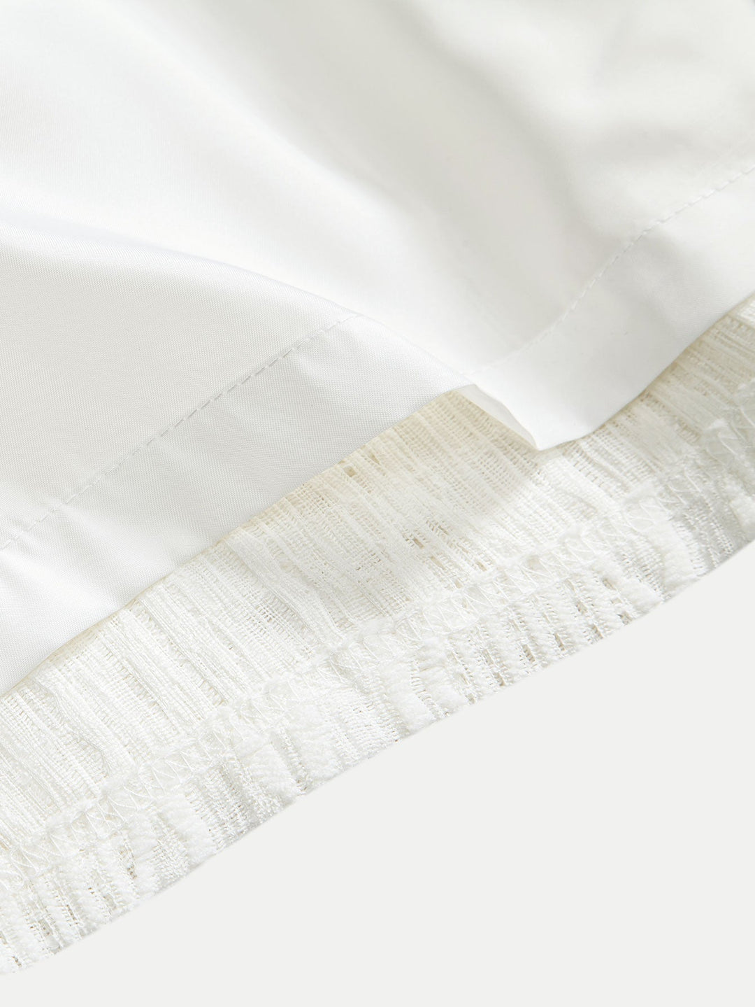 Geometrisch Jacquard Cubaanse Shirt & Textuur Shorts Met Voering