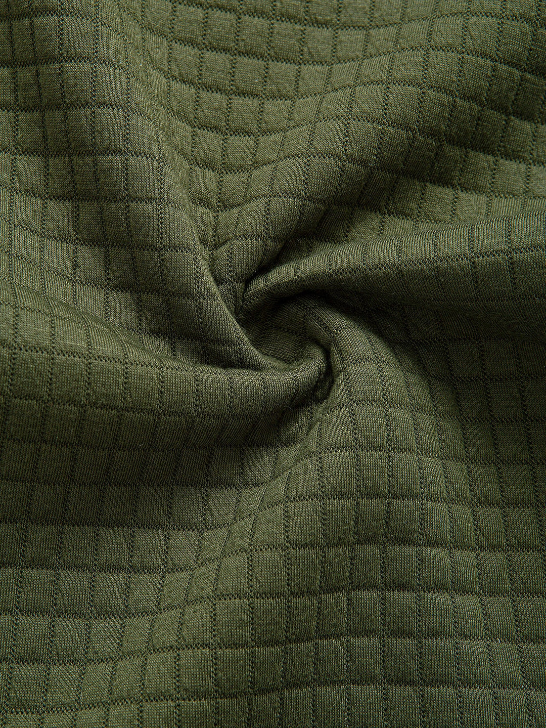 Gequilted Waffle Jacquard Overshirt & Trekkoord Waffle Joggingbroek