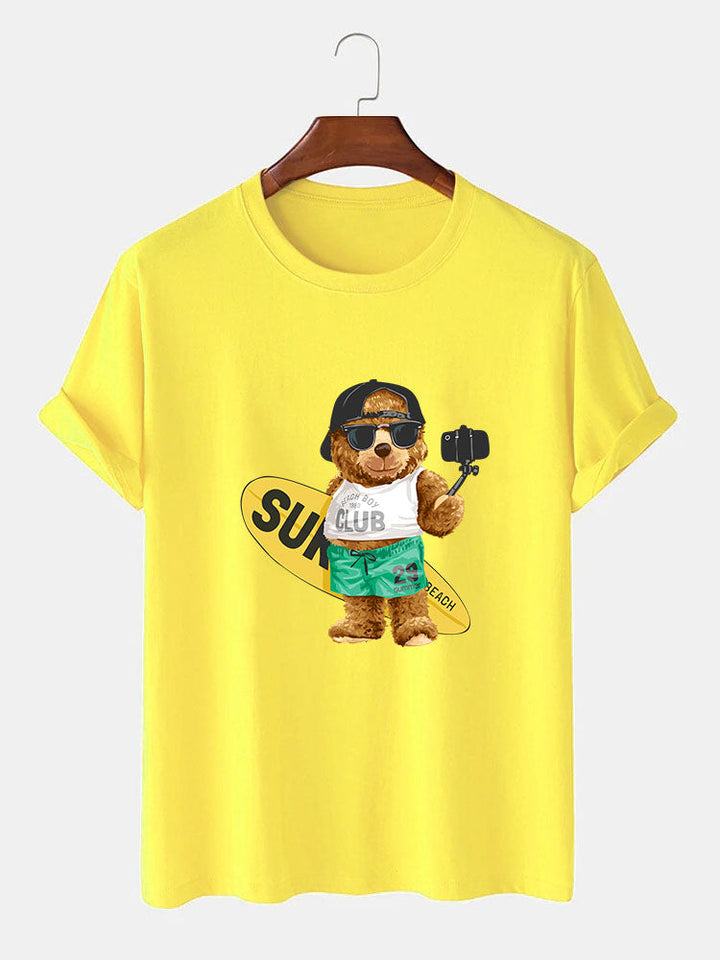 Surf Bear Print T-Shirt