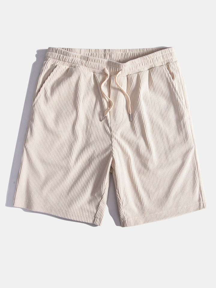 Korte Mouwen Corduroy Cubaanse Shirt & Shorts