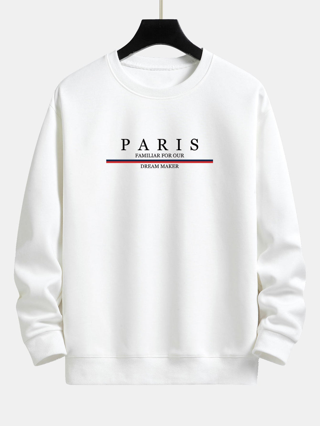 Paris Slogan Print Relax Fit Crew Neck Sweatshirt & Joggingbroek