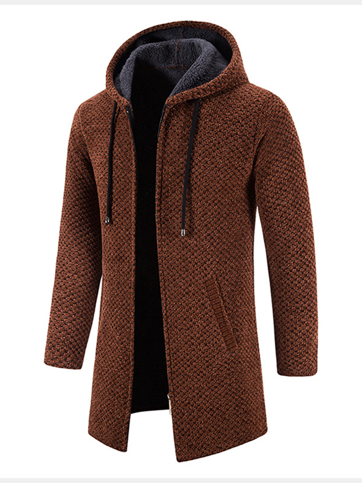 Lange Lijn Textuur Hoodie Sweater
