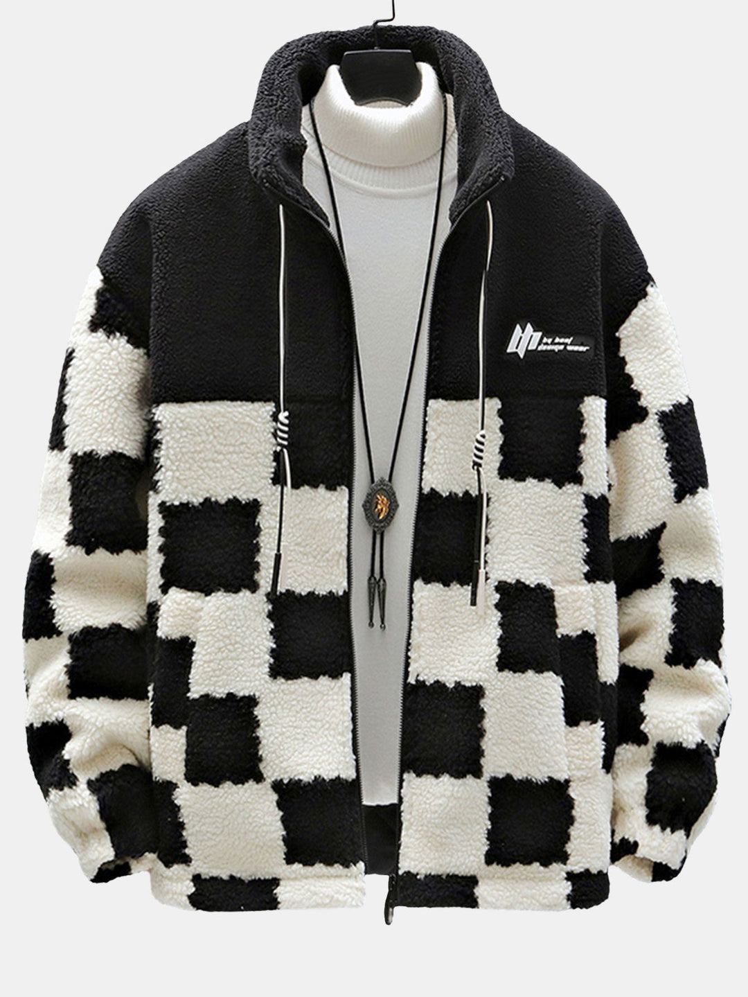 Teddy Fleece Checkered Jacket