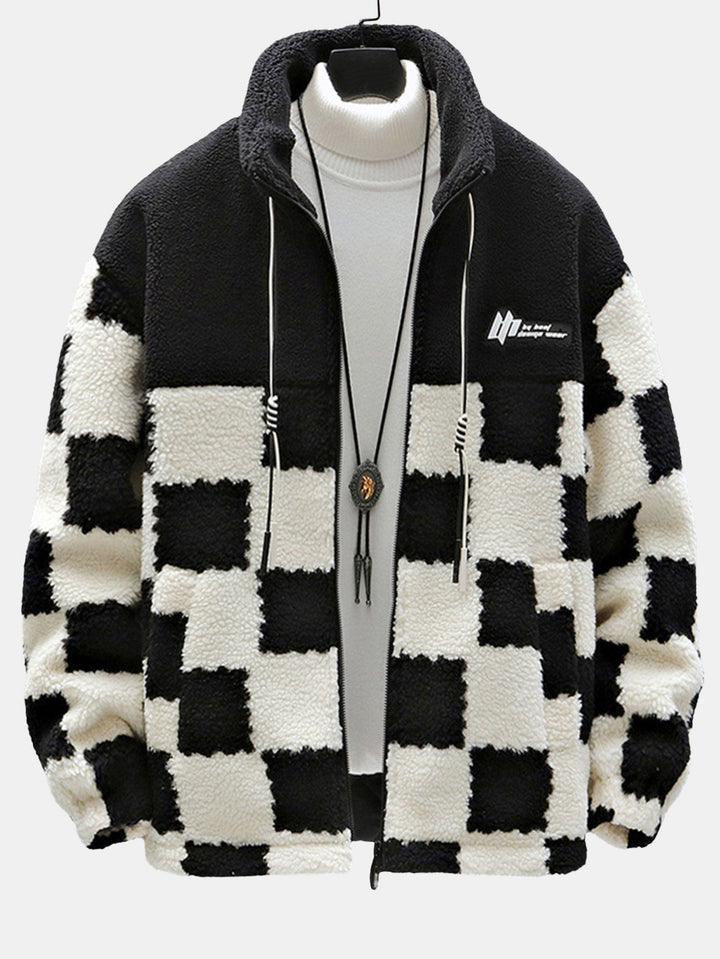 Teddy Fleece Checkered Jacket