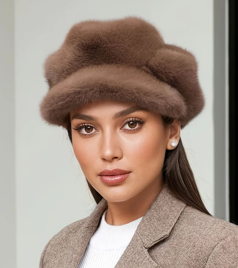 Tallina - Faux Fur Beret Hat