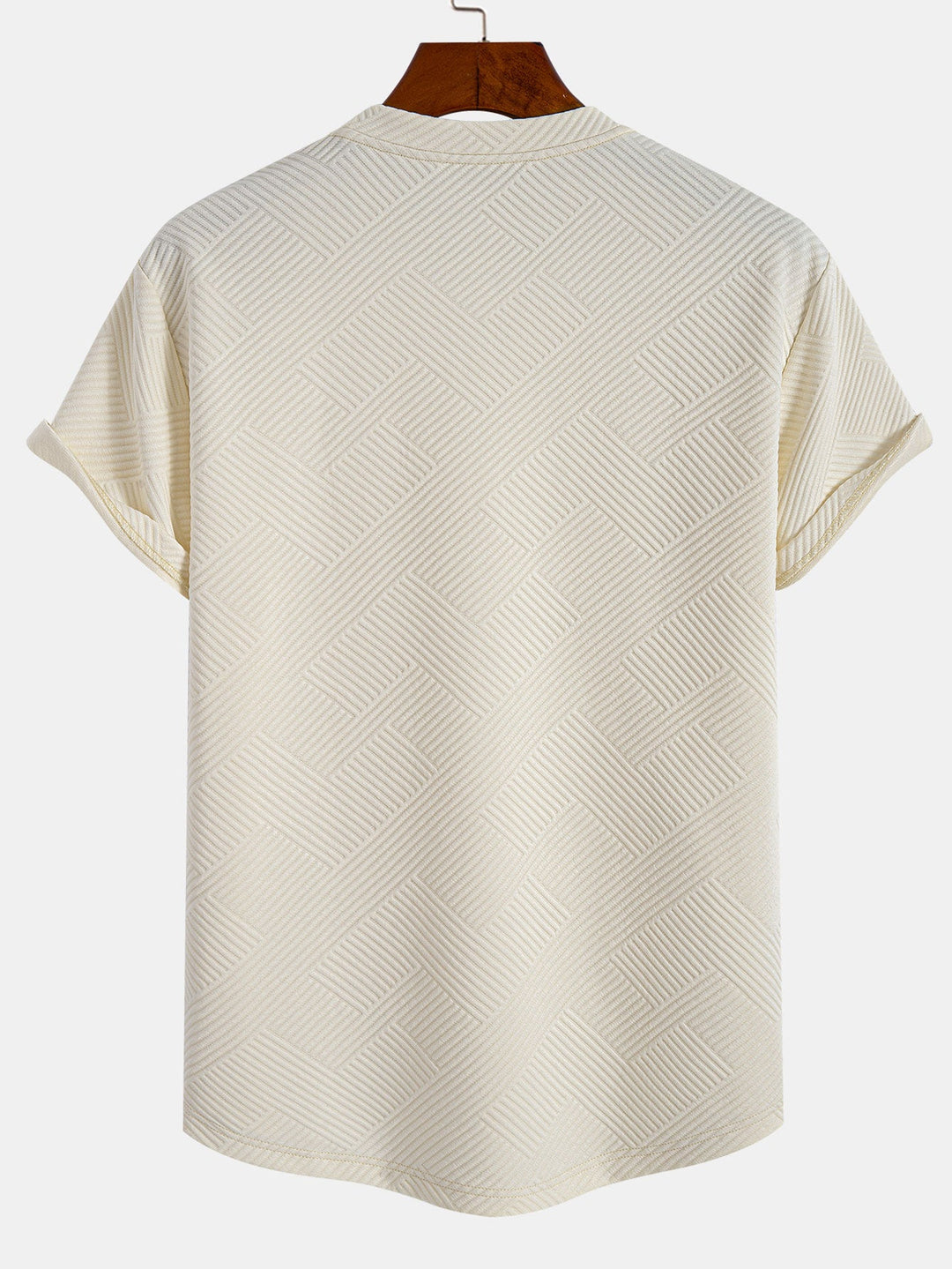Korte Mouwen Streep Jacquard Boog Hem T-Shirt