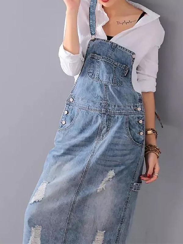 Harper l Denim Overall Dress  Subtitle