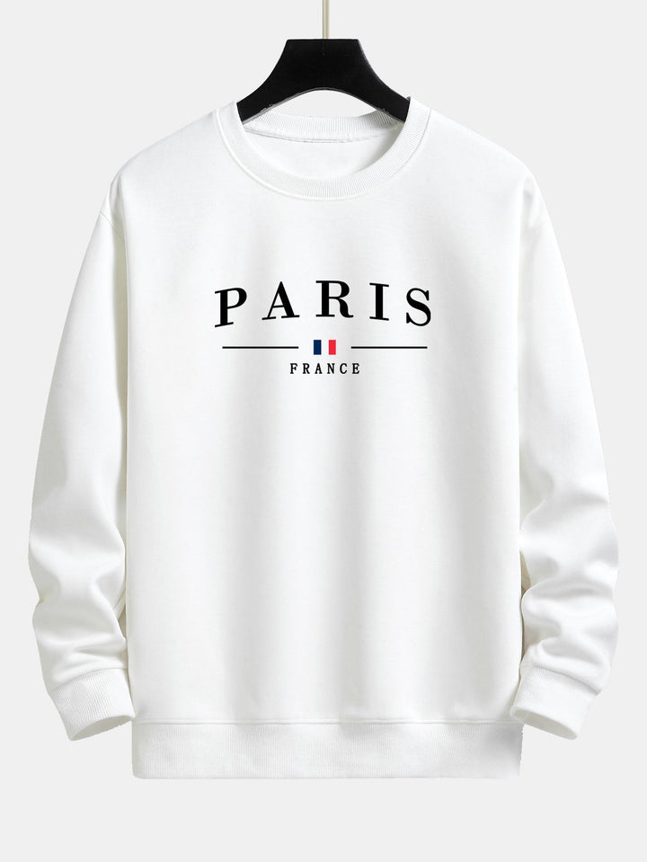 Paris Print Relax Fit Crew Neck Sweatshirt & Joggingbroek