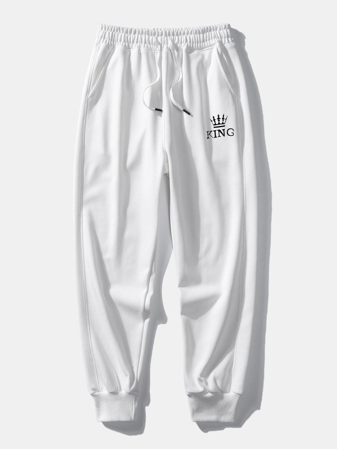 King Crown Print Relax Fit Crew Neck Sweatshirt & Joggingbroek