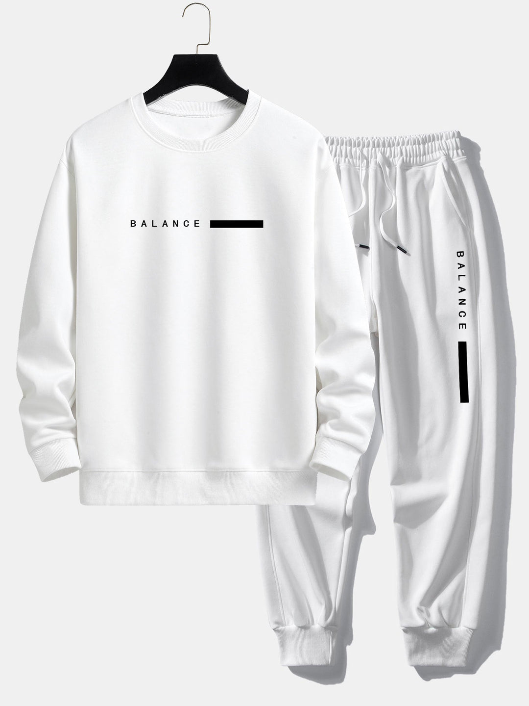Balance Stripe Print Relax Fit Crew Neck Sweatshirt & Joggingbroek