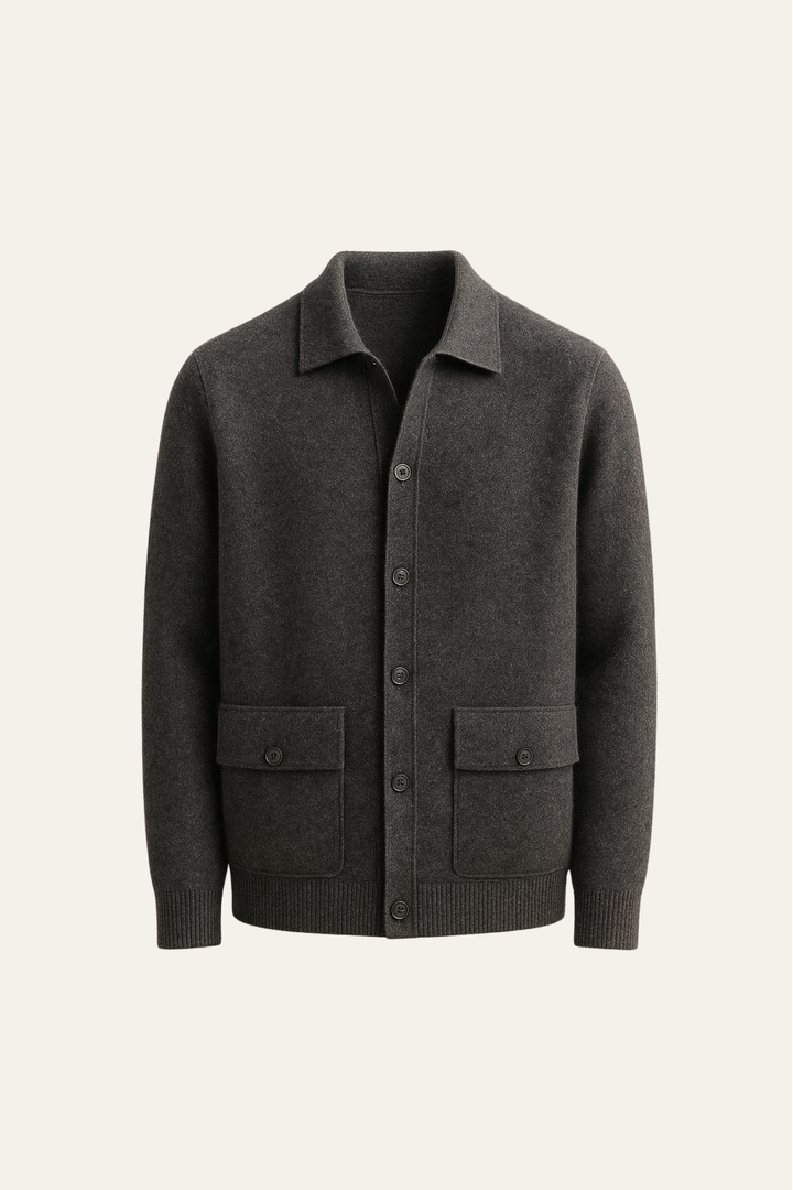 Lorenzo Cashmere Cardigan Dark Grey