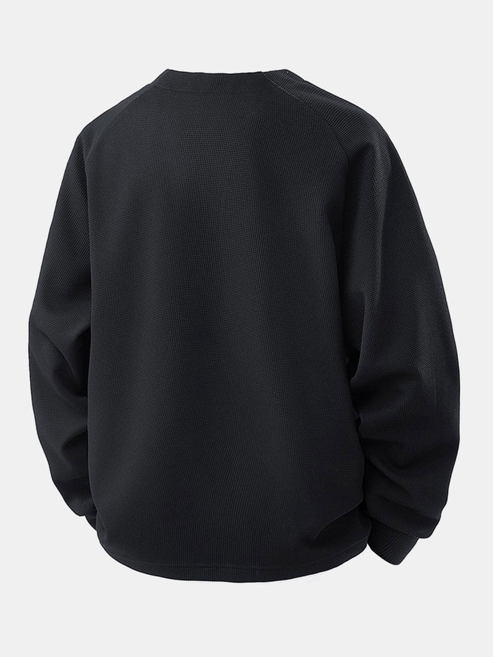 Raglanmouw 2-in-1 Wafel T-shirt