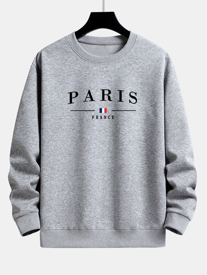 Paris Print Relax Fit Crew Neck Sweatshirt & Joggingbroek