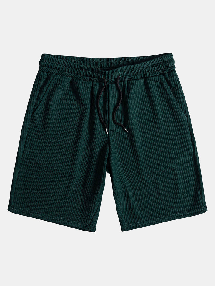 Muscle Fit Ribbed Arc Hem T-Shirt & Shorts