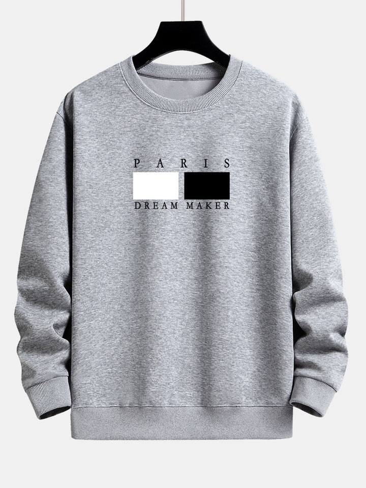 Paris Dream Maker Print Relax Fit Crew Neck Sweatshirt & Joggingbroek