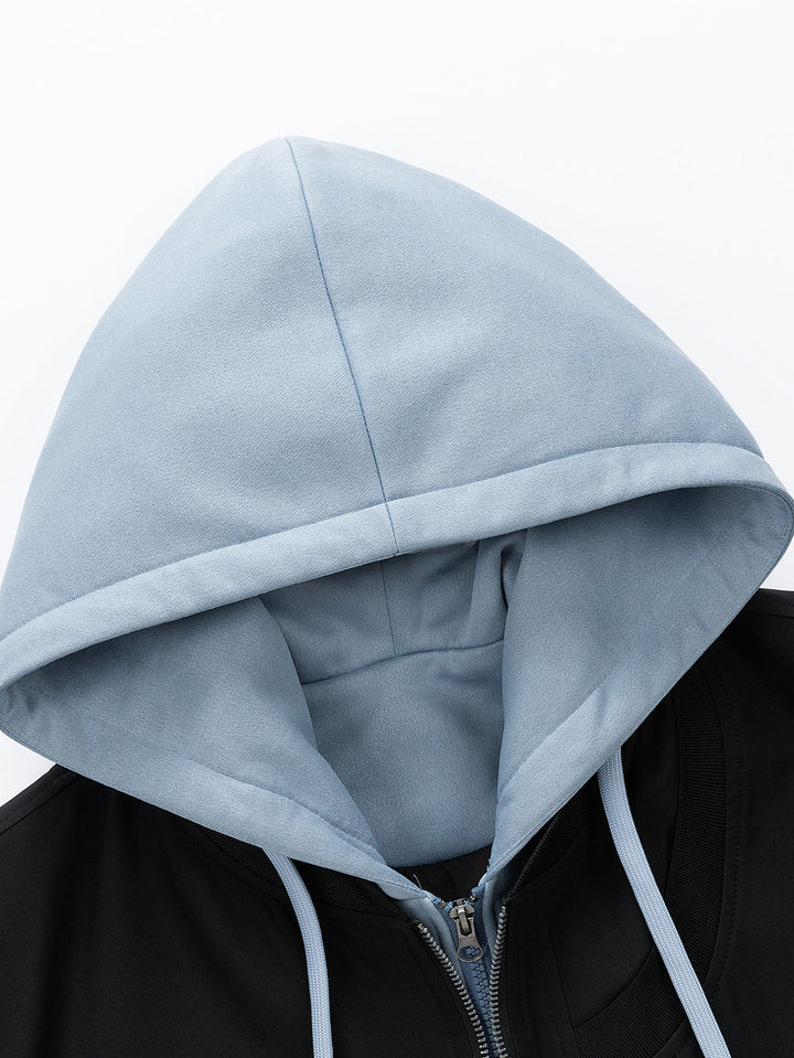 Quilted Bomber Jacket with Hood