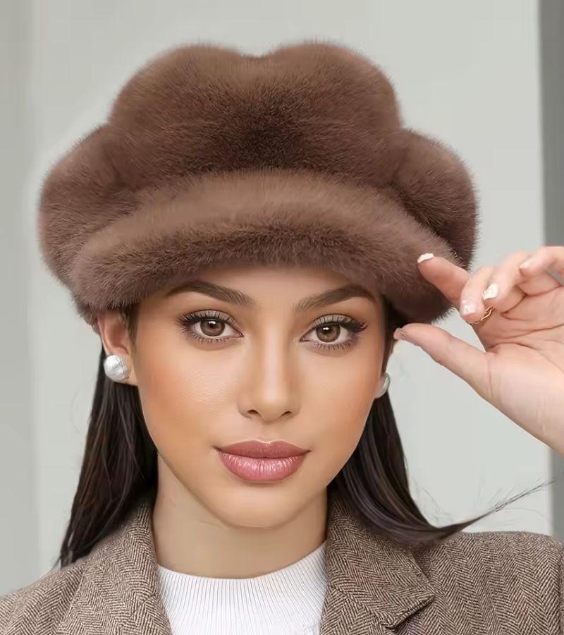 Tallina - Faux Fur Beret Hat