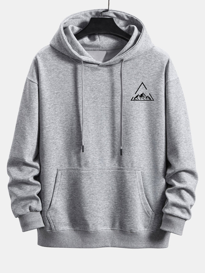 Triangle Mountain Print Relax Fit Hoodie & Joggingbroek