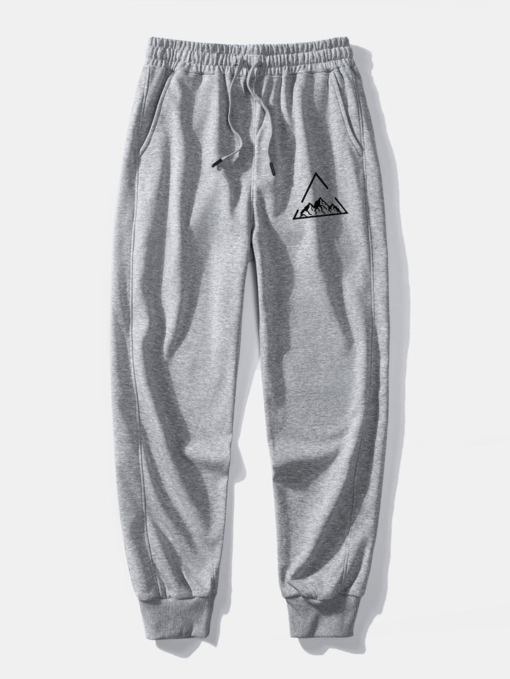 Triangle Mountain Print Relax Fit Hoodie & Joggingbroek